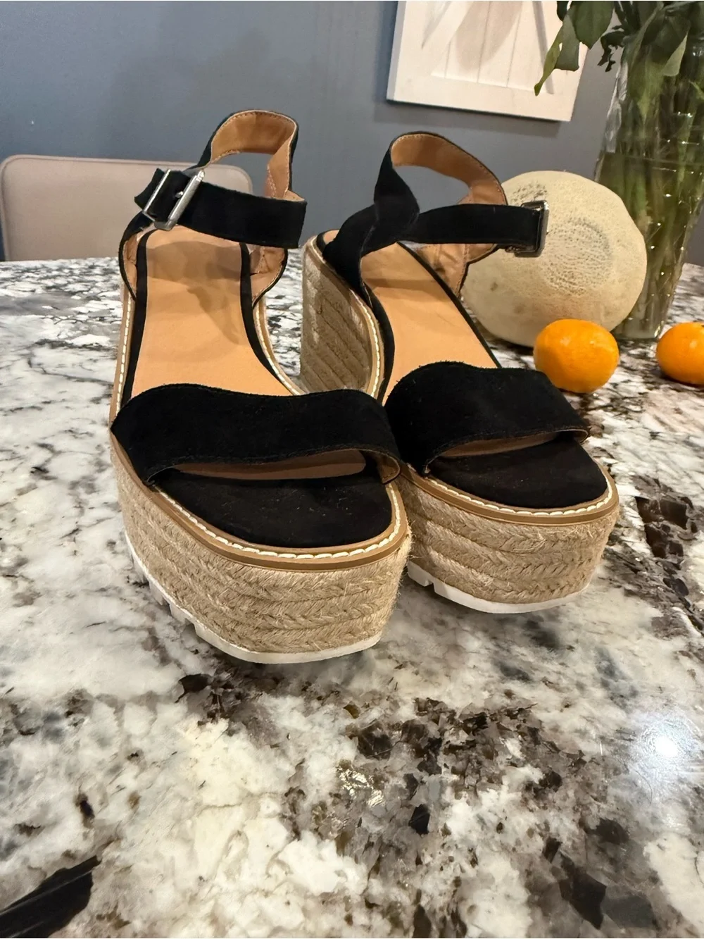 Crown Vintage Platform Espadrilles Wedge Sandals woman’s size 9.5